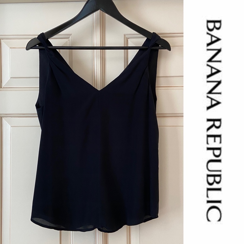 Banana Republic Black Silk Tank - Sz 4